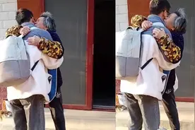 孙子瞒着奶奶回家 奶奶激动地抱住孙子跳舞直呼“我的大孙子！”视频封面