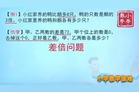 小学三年级奥数辅导课 关于差倍应用题 掌握这些公式后可以更快速视频封面