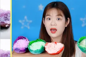 鸡蛋壳还能做水晶？挑战泡水12小时自制水晶，晶莹剔透太好看！视频封面