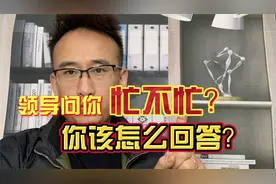 领导问你：忙不忙？只有高情商的人才这么回答！