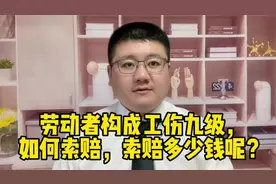 劳动者构成工伤九级，如何索赔，索赔多少钱呢？视频封面