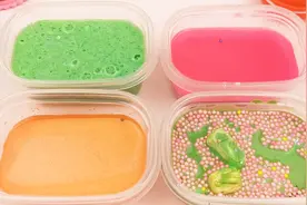 五颜六色无硼砂泥掺一起，最后竟混出巧克力色！#西瓜手工礼物季#