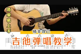 【简单易上手】《情非得已》拍弦版 吉他弹唱教学讲解