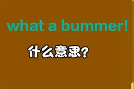 表示“遗憾”，不要老说What a pity，其实what a bummer更地道！