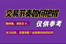 点评：格林美、京东方A，主力出货、还是洗盘？此类股该如何应对