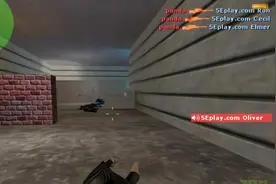 CS1.6经典地图blood用AWP连续盲狙，瞬间1V5！