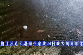 江苏连云港海州宋跳24日晚风雨加冰雹，冰雹持续约十分钟视频封面