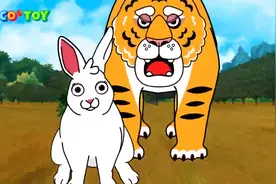 老虎捕食兔子，灰熊狩猎梅花鹿 动物动漫视频封面