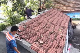农村瓦房下雨漏水，亲戚找来一家人修，不到一天就修好了！视频封面