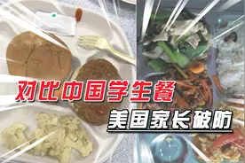中美学生午餐对比：美国汉堡又小，花菜又黑，中国上了3个硬菜视频封面