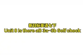 新目标英语七下：Unit 8 Is there aB 3a-3b Self check视频封面