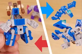 15种零件！拼搭超迷你恐龙变形机器人-Big foot  乐高MOC教程