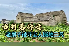 河南拆迁中的古村，以前大户人家住的房子里到处是寻宝人挖的盗洞视频封面