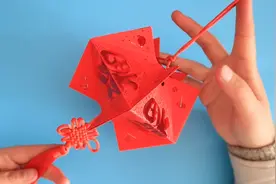 红包制作喜庆灯笼，简单好学，不用胶水就能完成哦