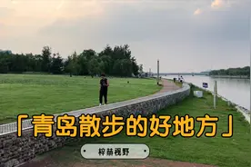 青岛高新区休闲散步好去处，艺术公园环境好，旁边河里的鱼往上蹦