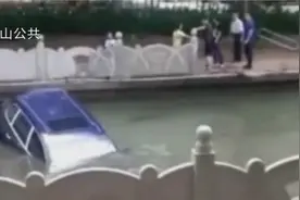 女子驾车搭载两小孩冲进河涌  丈夫跳水救人！视频封面