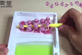 日本知育菓子创意食玩葡萄树软糖diy，自己动手做可以吃的果子树