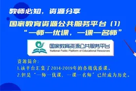 教师必知 第04集  一师一优课、一课一名师活动1视频封面