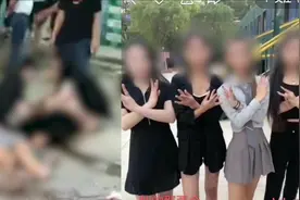 广东雷州四五美女当街打架还动刀？警方：打架女仅14岁，抓获两人视频封面