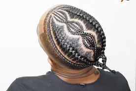 原来男生编脏辫造型居然可以这么酷炫，头皮紧致发辫利落，好佩服