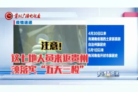 注意：这七地人员来返贵州，须落实“五天三检”视频封面