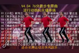 V4.04 76分钟跑步专用曲，流行DJ无缝串烧，过渡自然，步频180视频封面