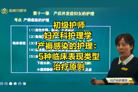 妇产科护理学：产褥感染的护理：5种临床表现类型，治疗原则视频封面