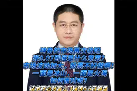 神奇的市场再次收阳涨0.07到底是什么意思？后面该如何面对？
