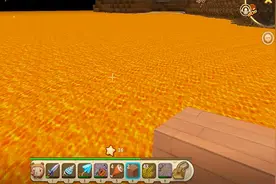 迷你世界：小伙伴来到岩浆河里掏硫磺晶砂，用这办法就是简单！