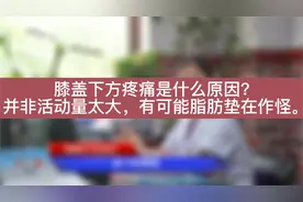 膝盖下方疼痛是什么原因？并非活动量太大，有可能脂肪垫在作怪。