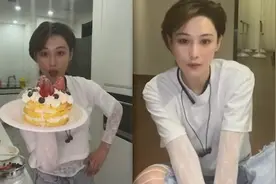 军嫂张馨予直播做蛋糕，意外曝光与何捷的豪宅，大到说话有回声