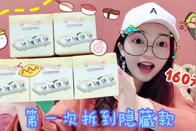 拆盲盒第一次拆到隐藏款！160元买来的韩版盲盒，最后都高兴坏了视频封面