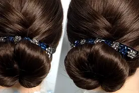 一款穿工作服扎也漂亮的发型，简约显气质，不放发饰也很吸睛