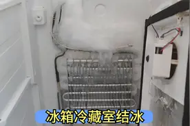 风冷式电冰箱噪音大，冷藏室结冰不化霜，原来是这个小孔被堵住了视频封面