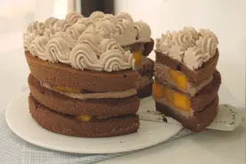 手把手教你做巧克力芒果蛋糕，很多人都没有试过，真的太好吃了视频封面