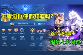 王者里的边框你都知道吗？这个边框最牛，很多人没见过