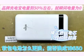 品牌充电宝电量用到50％就归零，查下故障原因，软包电芯能否换