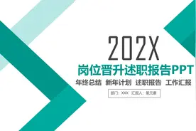 岗位晋升述职报告 年终总结 述职报告 工作汇报PPT模板视频封面