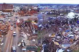 一片废墟！美国6州一夜遭至少30场龙卷风袭击，造成约80人死亡！视频封面