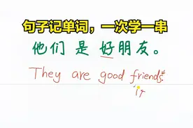 英语句子记单词，They are good friends