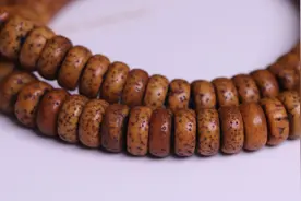 盘透了的爆老开片老星月菩提念珠