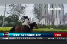 女子马路骑真马 整条街道我最拉风？视频还没炫耀够 约谈就来了视频封面