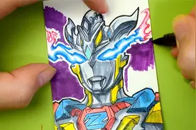 泽塔奥特曼德尔塔天爪头像卡，原谅我总是在画崩的边缘疯狂尝试！