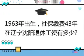 国企退休,工龄43年,账户17万,在辽宁沈阳退休工资有多少?视频封面
