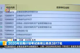 2020年云南计划考试录用公务员3817名视频封面