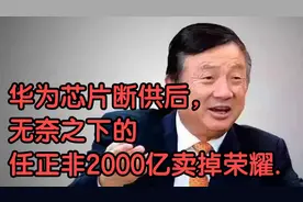 华为芯片断供后，无奈之下的任正非2000亿卖掉荣耀.视频封面