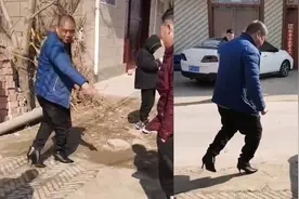 男子喝酒后让老婆开车，换上老婆的高跟鞋指挥倒车：气质拿捏到位视频封面