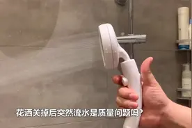 花洒关掉后突然流水，是不是质量问题？看完以后花洒被你骂哭了视频封面
