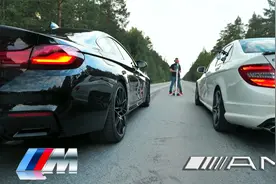 同样是100万，起步瞬间，才知道宝马M4和奔驰C63的差距有多大？