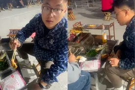男子吃烧烤称肉没熟，老板解释后给免单，事后检查发现串都是熟的视频封面